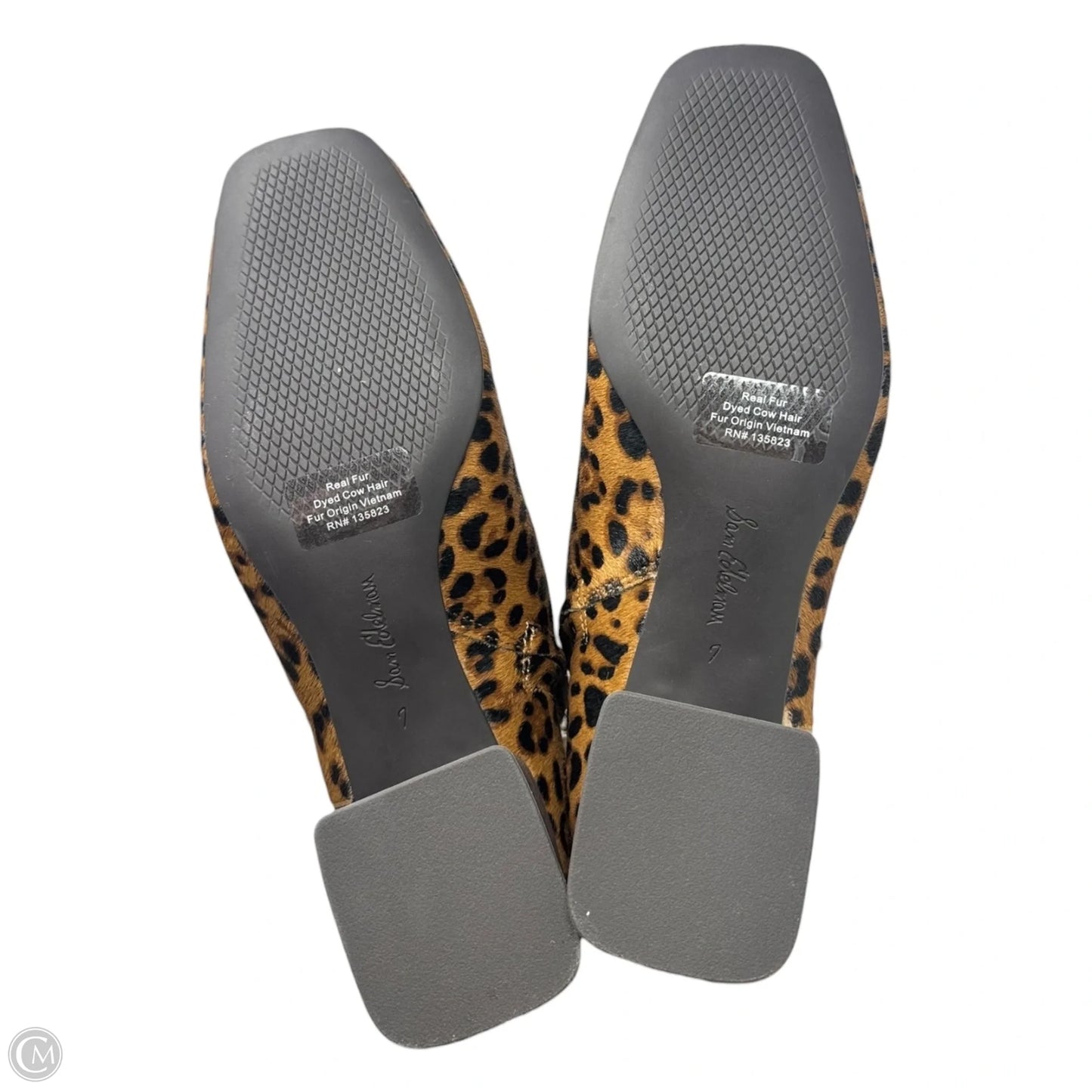 Paige Calfhair Boots Ankle Heels By Sam Edelman In Animal Print, Size: 7