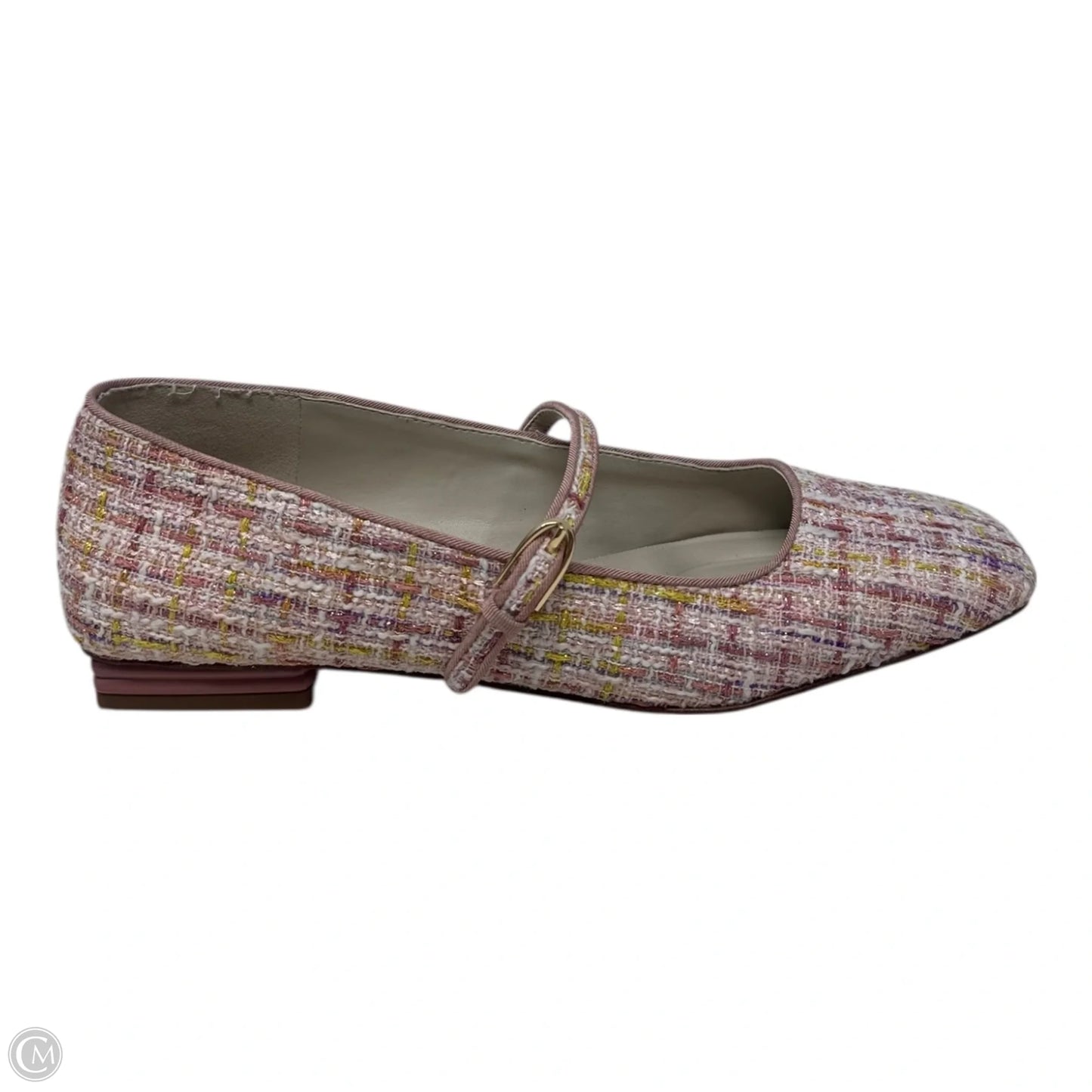 Tweed Shoes Flats By Franco Sarto In Pink, Size: 7