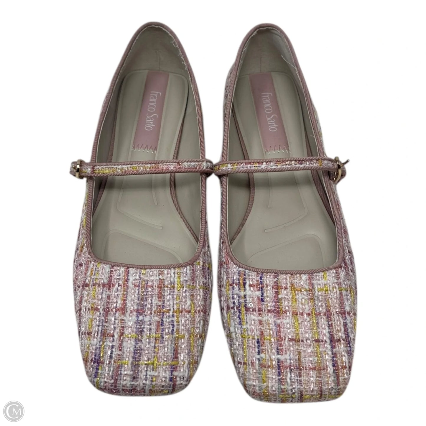 Tweed Shoes Flats By Franco Sarto In Pink, Size: 7