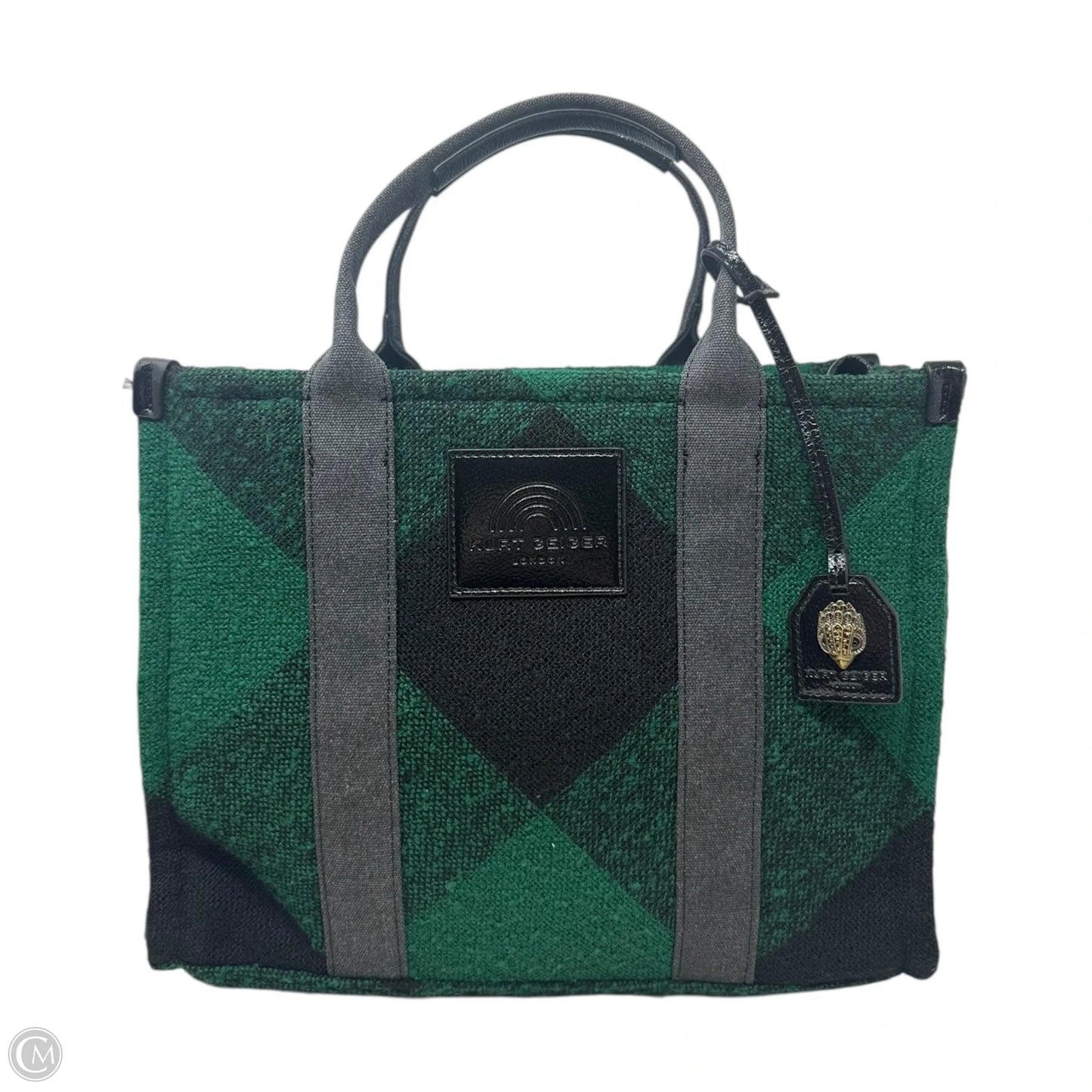 Tweed Southbank Tote Handbag Designer By Kurt Geiger, Size: Medium