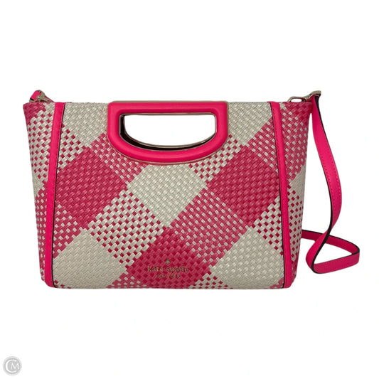 Alexia Woven Gingham Handbag Designer By Kate Spade, Size: Medium