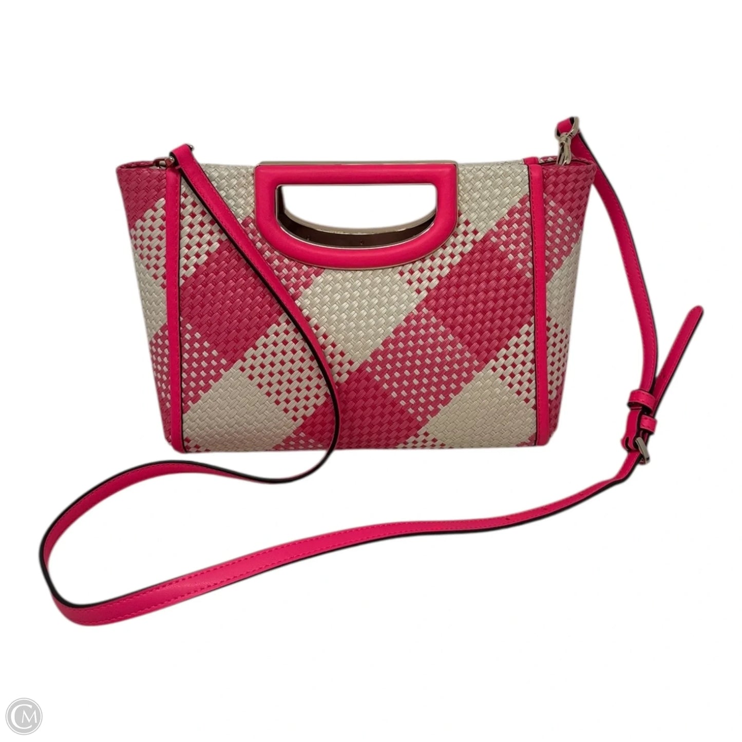 Alexia Woven Gingham Handbag Designer By Kate Spade, Size: Medium