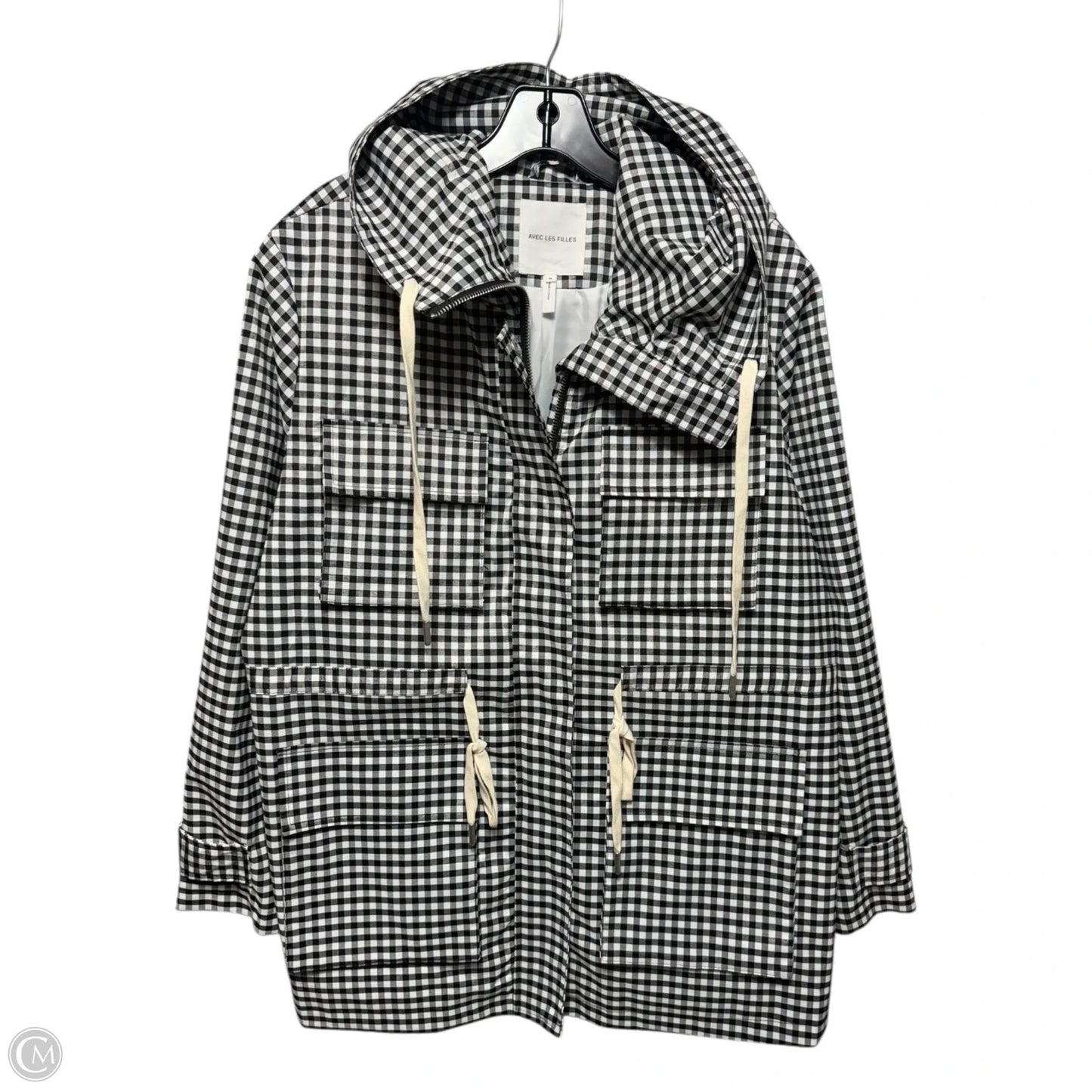 Coat Raincoat By Avec Les Filles In Checkered Pattern, Size: M