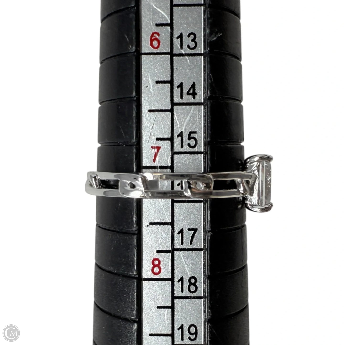 Sterling Silver Radiant Cut Cubic Zirconia Ring By Milor Italy, Size: 7