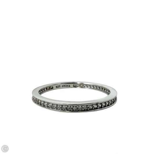 Sterling Silver & CZ Eternity Band Ring, Size: 8