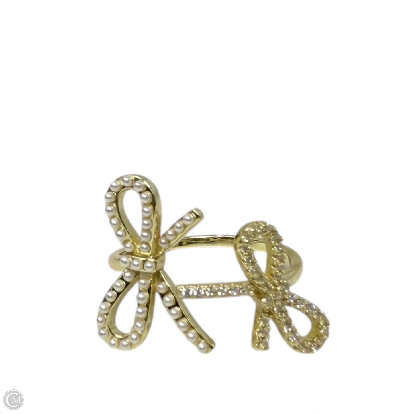 Gold Over Sterling Silver Adjustable Multi Bow Ring