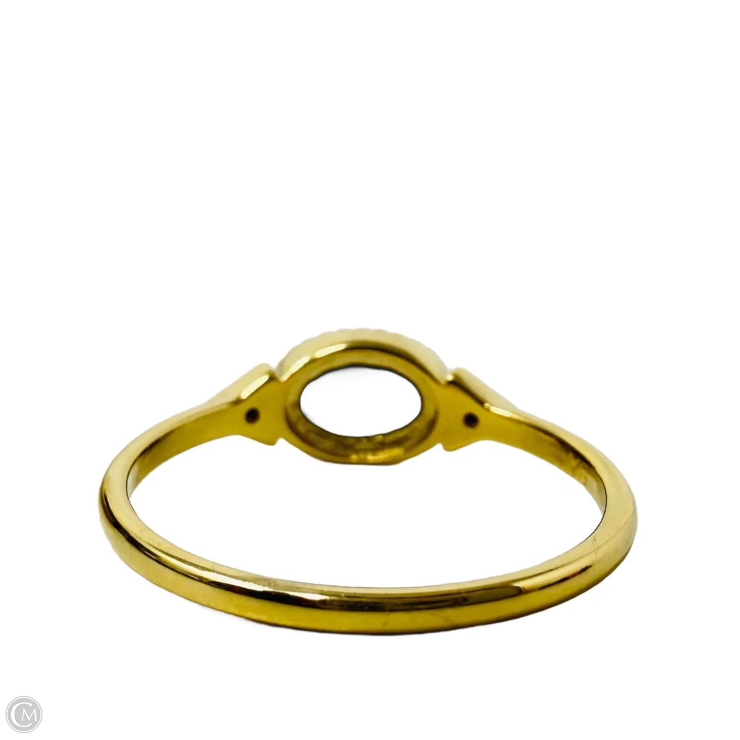 Gold Over Sterling Silver Oval Cut Onyx Ring, Size: 7