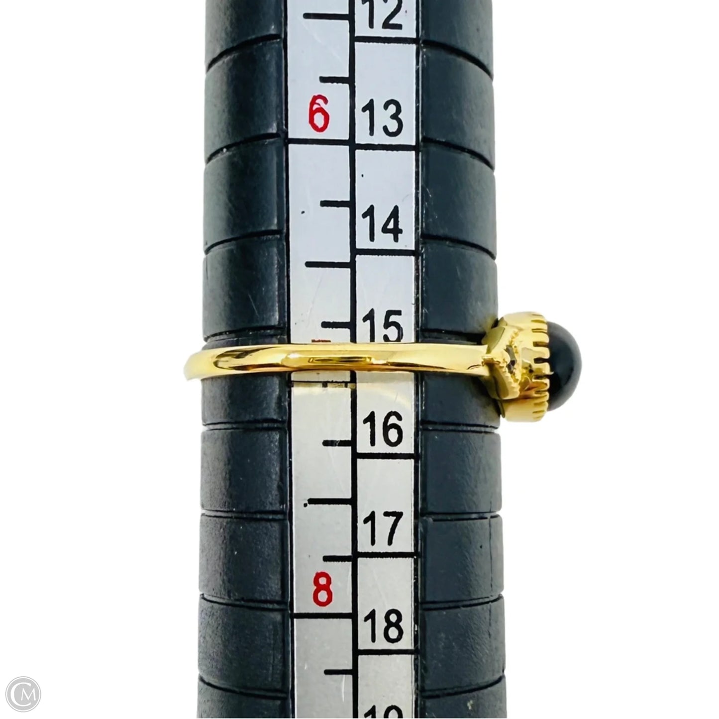 Gold Over Sterling Silver Oval Cut Onyx Ring, Size: 7