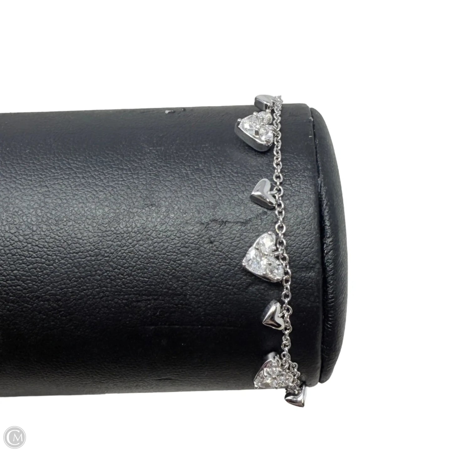 Haven Silver Heart Crystal Chain Bracelet By Kendra Scott