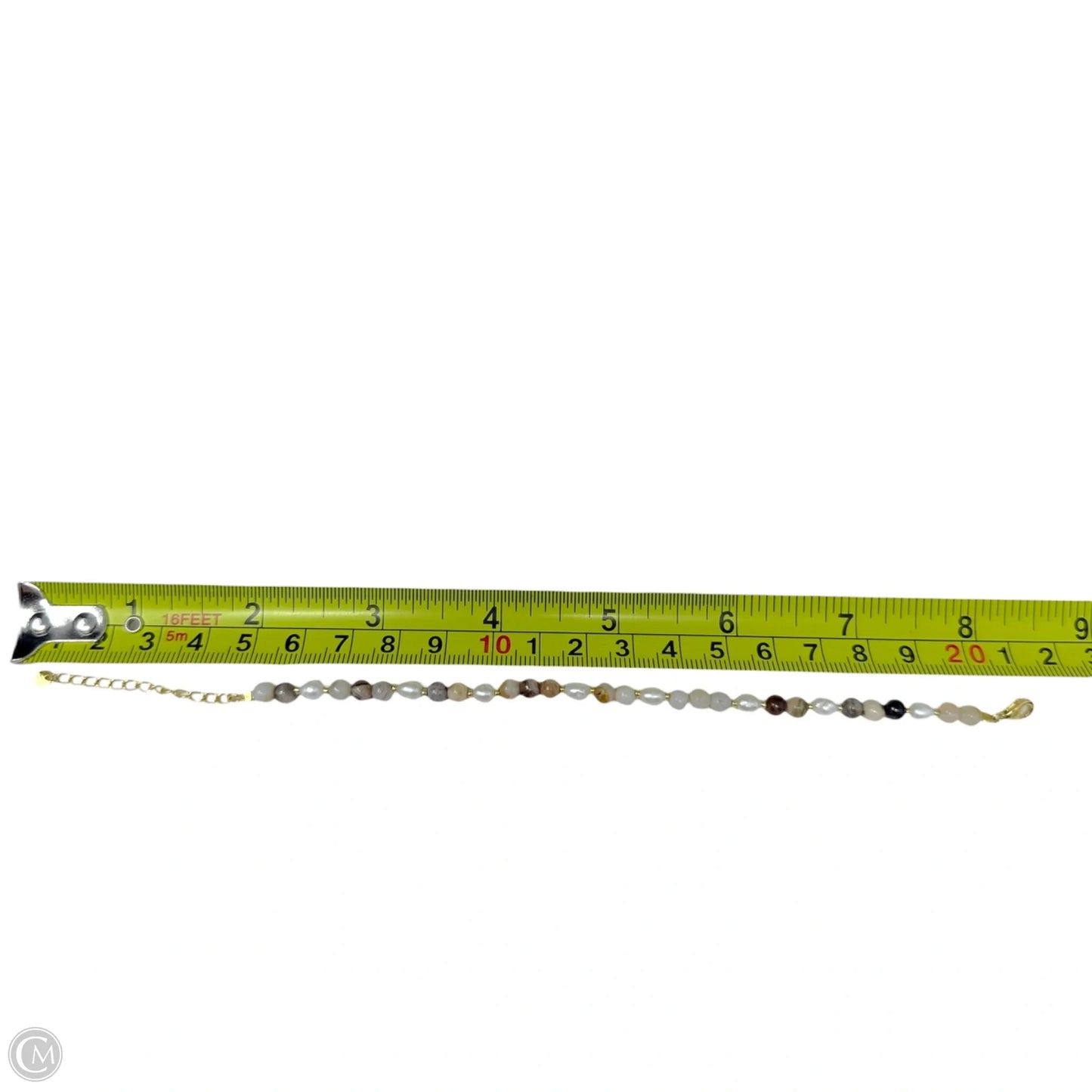 Gold Over Sterling Silver, Pearl & Agate Beaded Bracelet By Essential Ritual