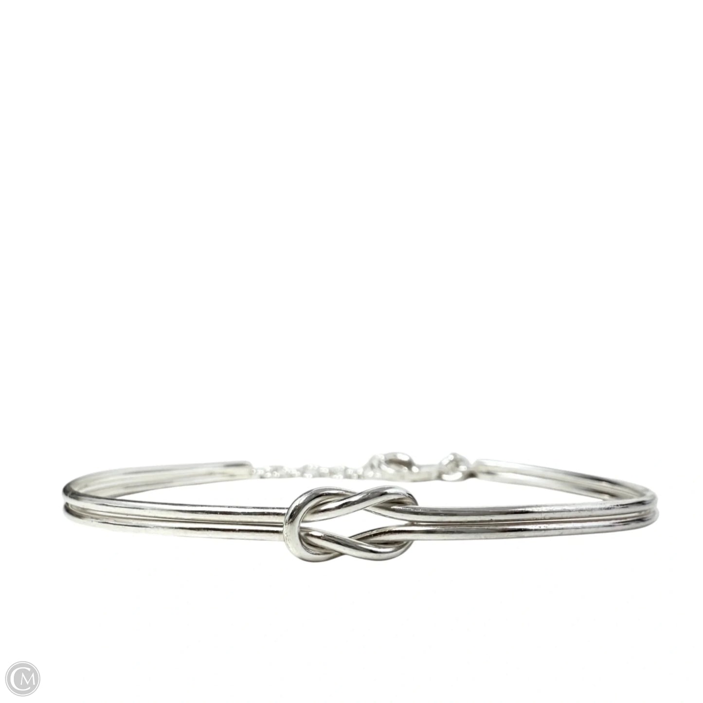 ItalianSterling Silver Love Knot Bangle Bracelet By Dyadema Italy