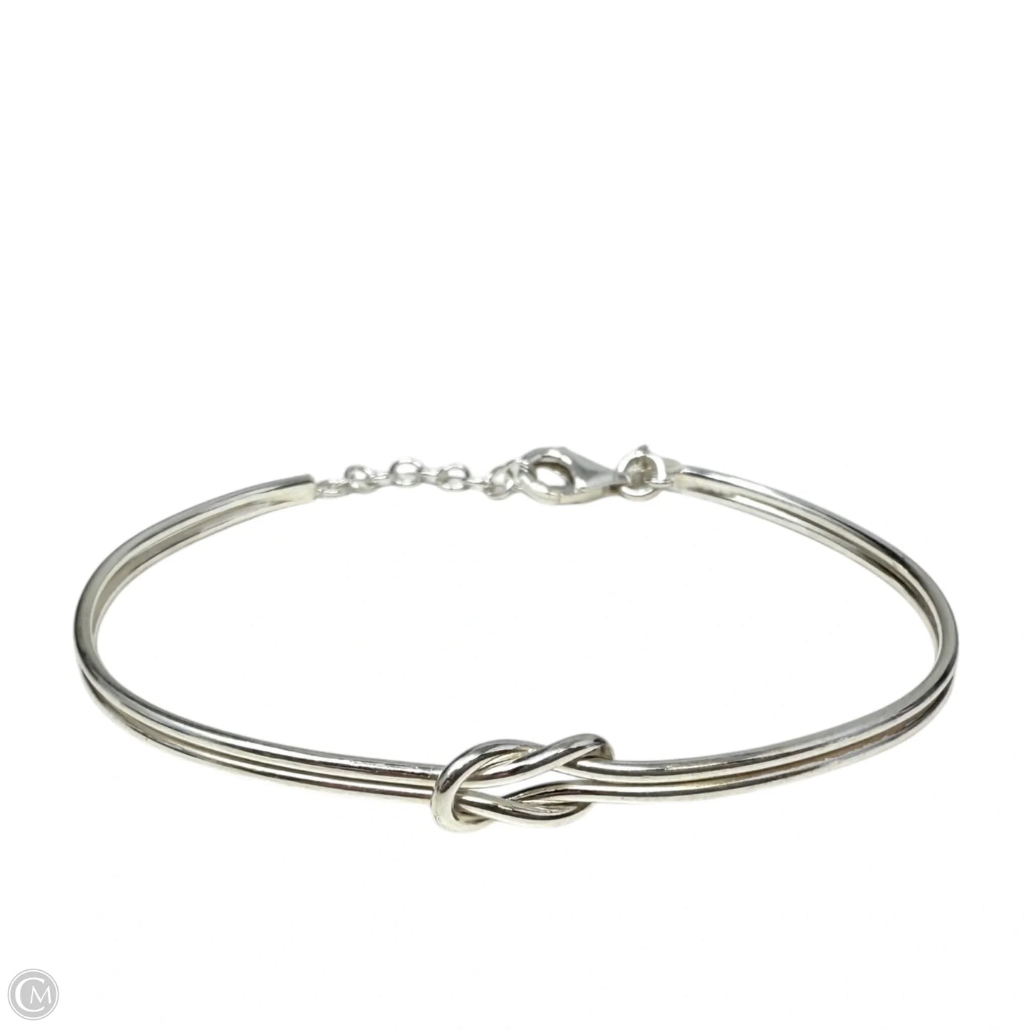 ItalianSterling Silver Love Knot Bangle Bracelet By Dyadema Italy