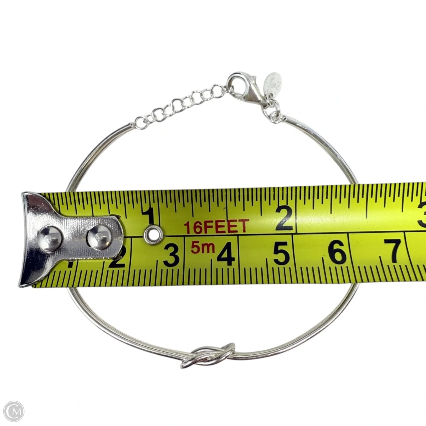 ItalianSterling Silver Love Knot Bangle Bracelet By Dyadema Italy