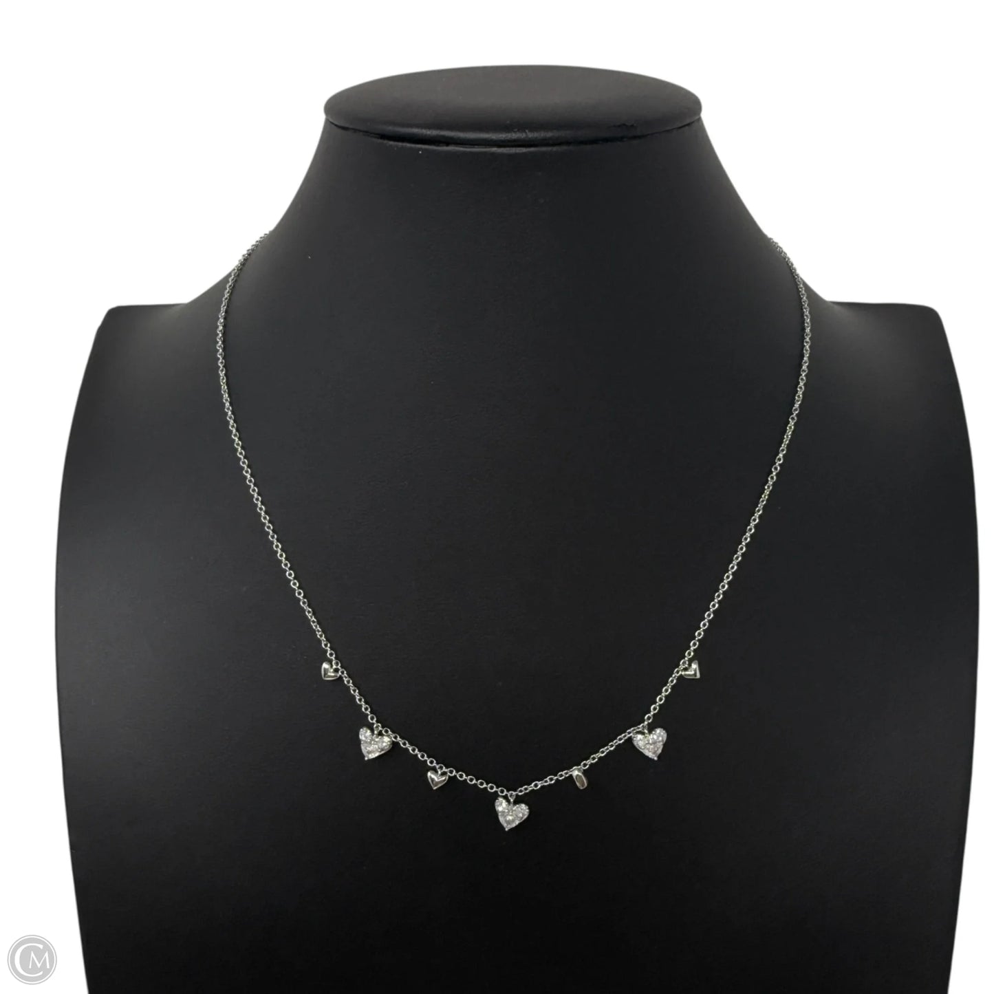 Haven Heart Choker Necklace in White Cubic Zirconia, Rhodium-Plated By Kendra Scott