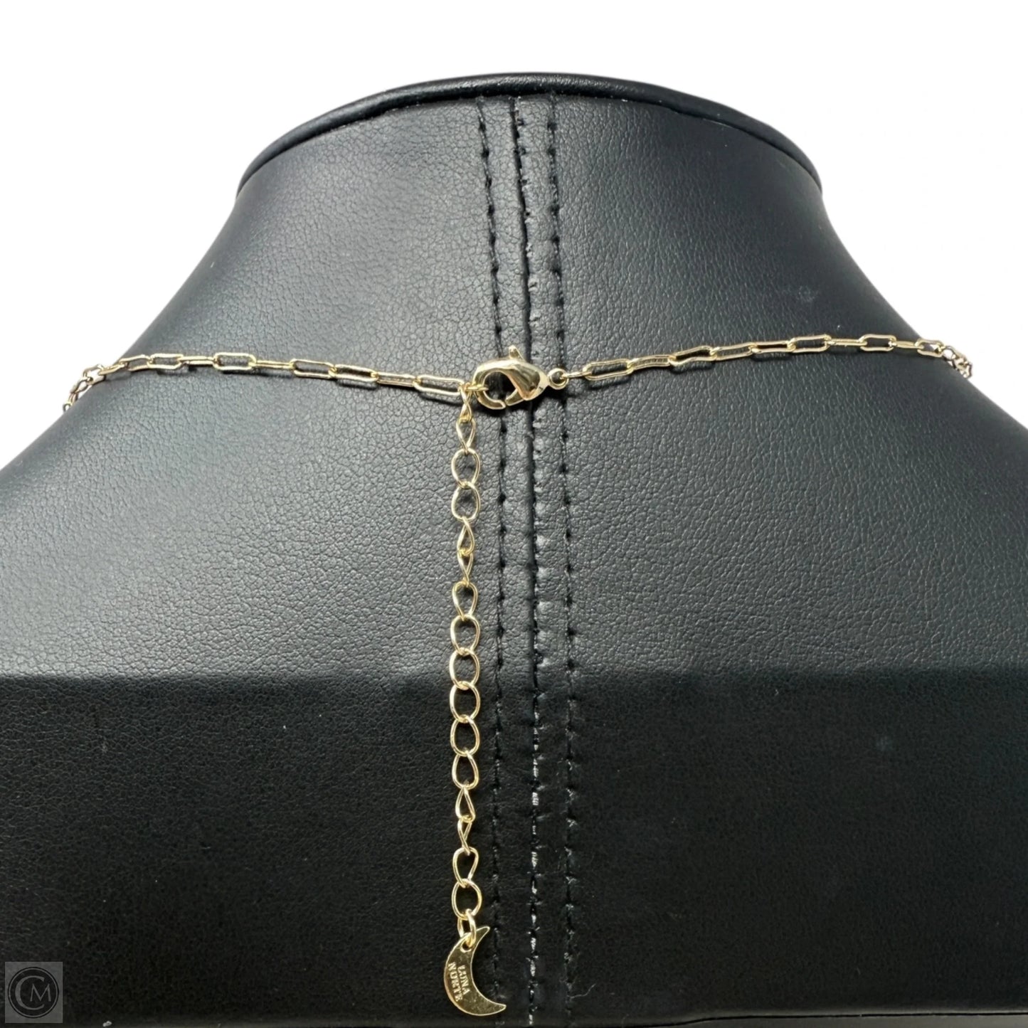 Druzy Quartz, Crystal Paperclip Chain Brass Necklace  By Luna Norte