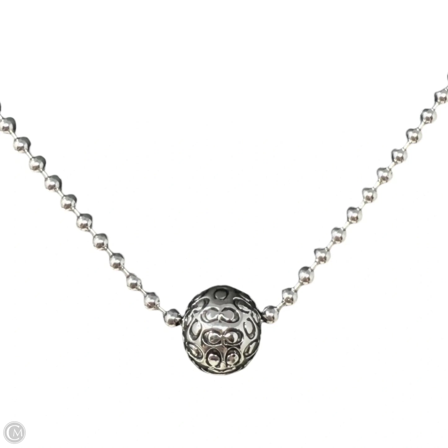 Signature Quilted Orb Necklace Designer By Coach