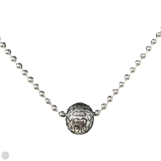 Signature Quilted Orb Necklace Designer By Coach