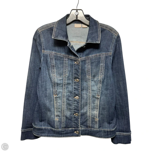 Jacket Denim By Chicos In Blue Denim, Size: S