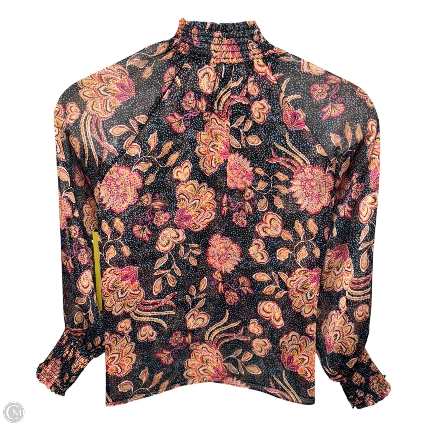 Blouse Long Sleeve Designer By Misa In Paisley Print, Size: M