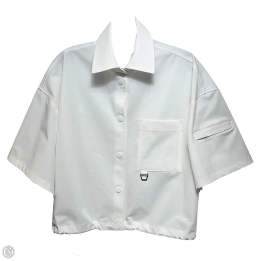 Cropped Tech Shacket By Tilley In White, Size: Xs