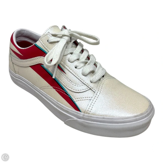 David Bowie Shoes Sneakers By Vans In Cream & Red, Size: 7.5