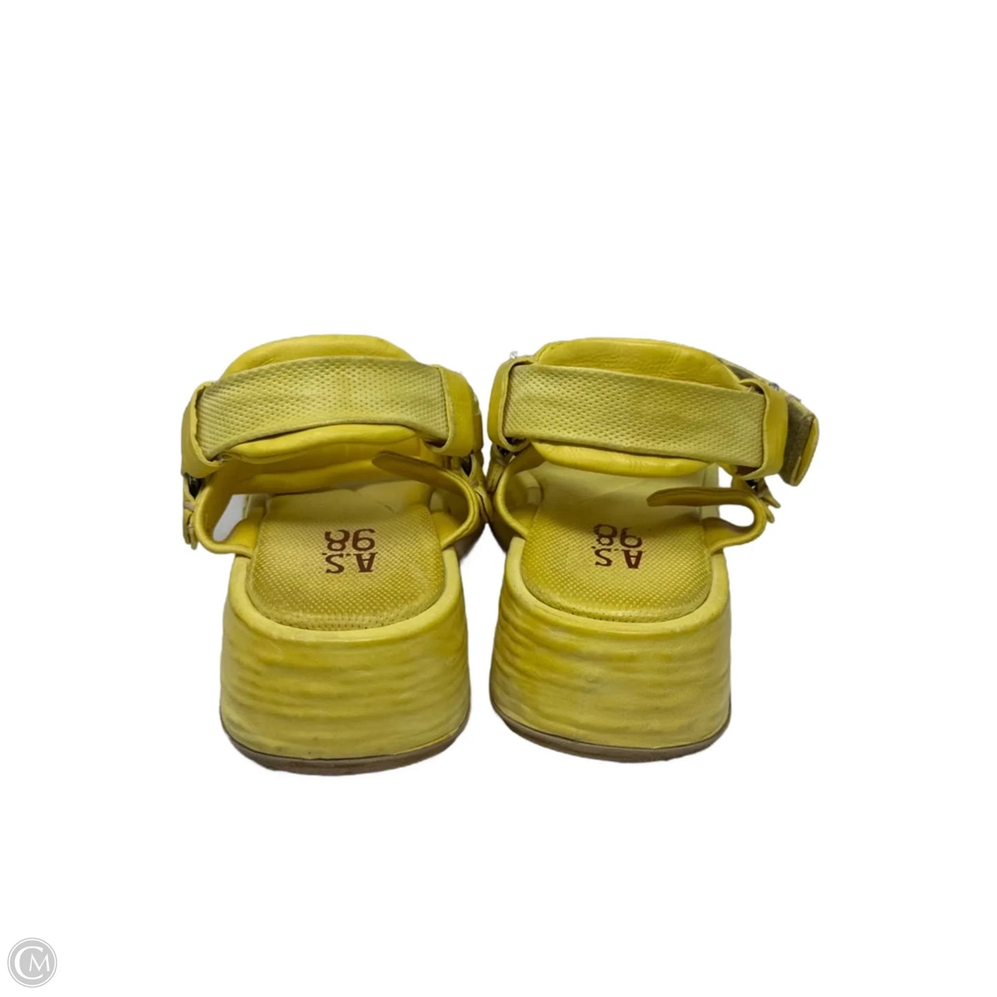 Fenix Studded Platform Sandals By A.S. 98 In Yellow, Size: 10