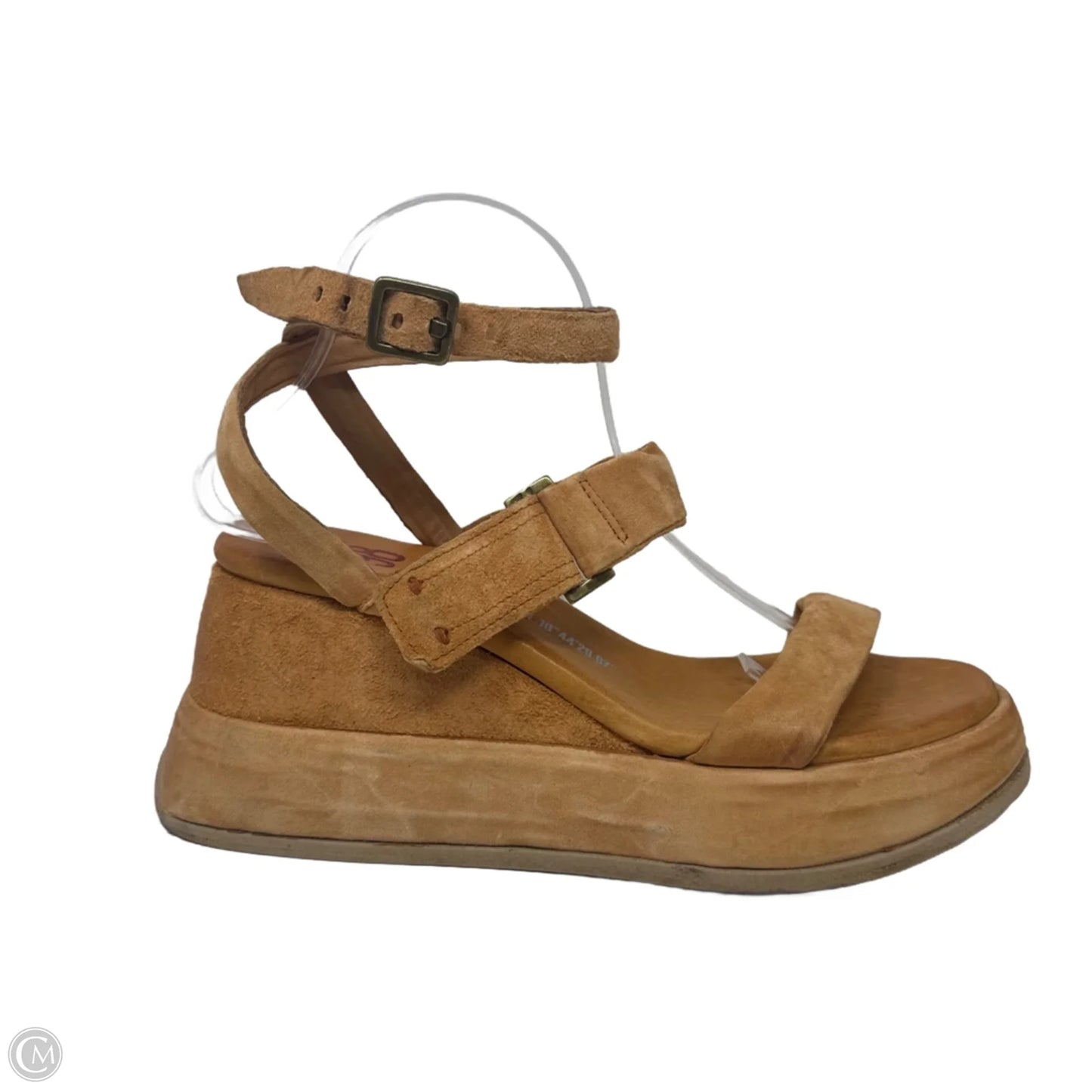 Rooney Suede Platform Wedge Sandals By A.S. 98 In Tan, Size: 10