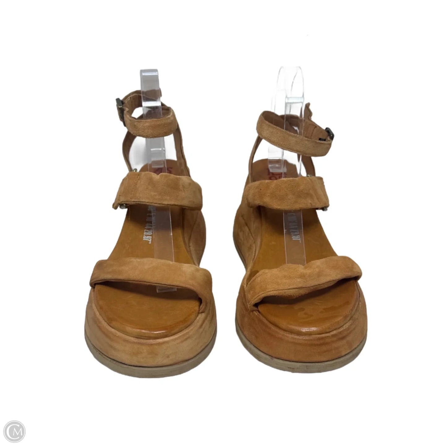 Rooney Suede Platform Wedge Sandals By A.S. 98 In Tan, Size: 10