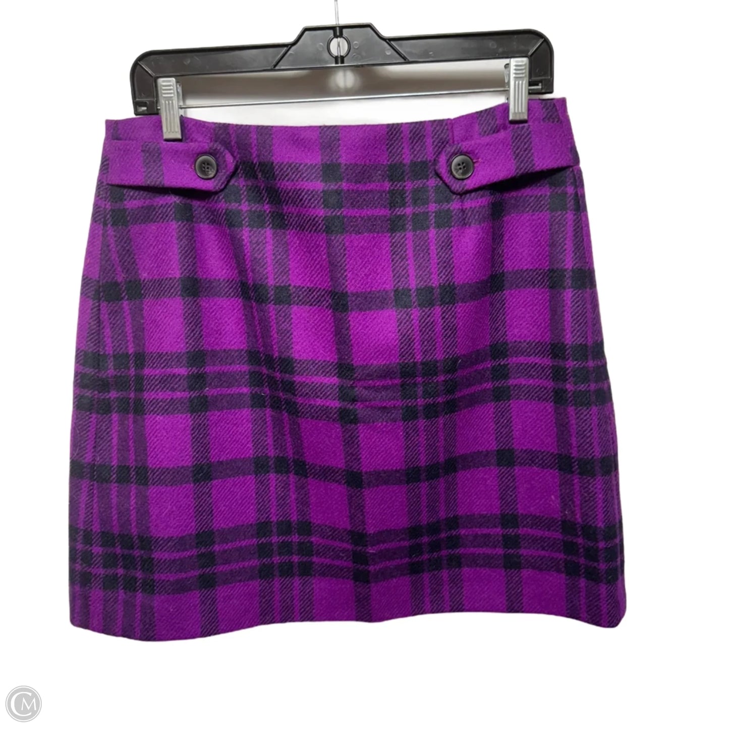 Mini Skirt By Hobbs In Plaid Pattern, Size: 8