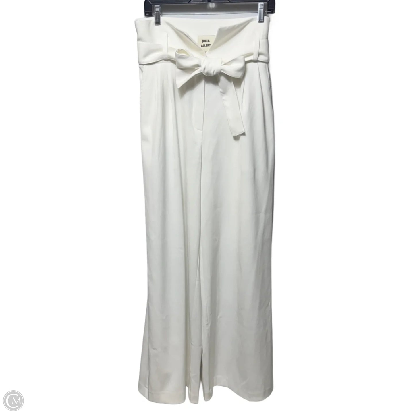 High Waist Long Wide Leg Trousers By Julia Allert In White, Size: XL