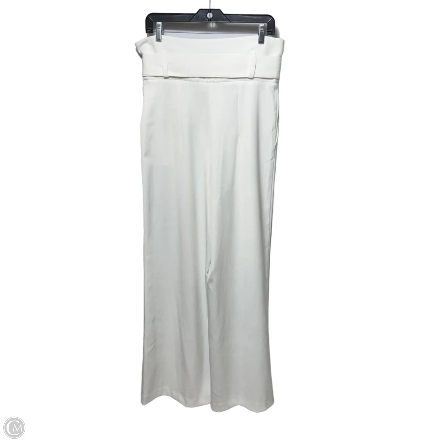 High Waist Long Wide Leg Trousers By Julia Allert In White, Size: XL