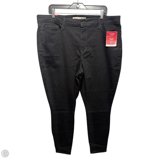 High Rise Skinny Jeans By Levis In Black, Size: 20