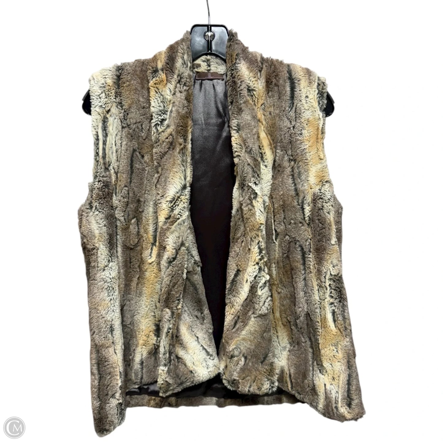 Vest Faux Fur & Sherpa By Cullen In Animal Print, Size: M