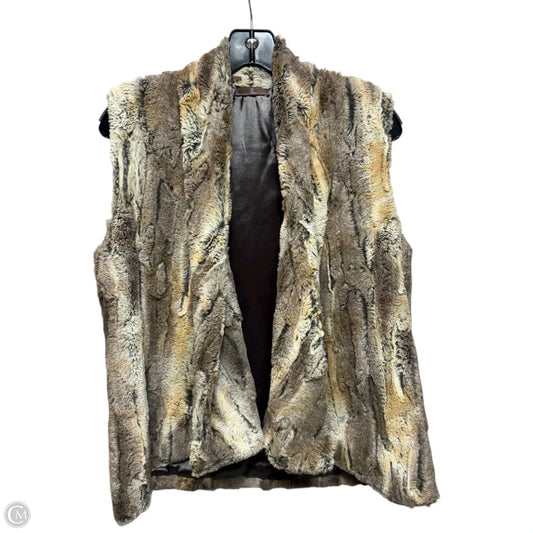 Vest Faux Fur & Sherpa By Cullen In Animal Print, Size: M