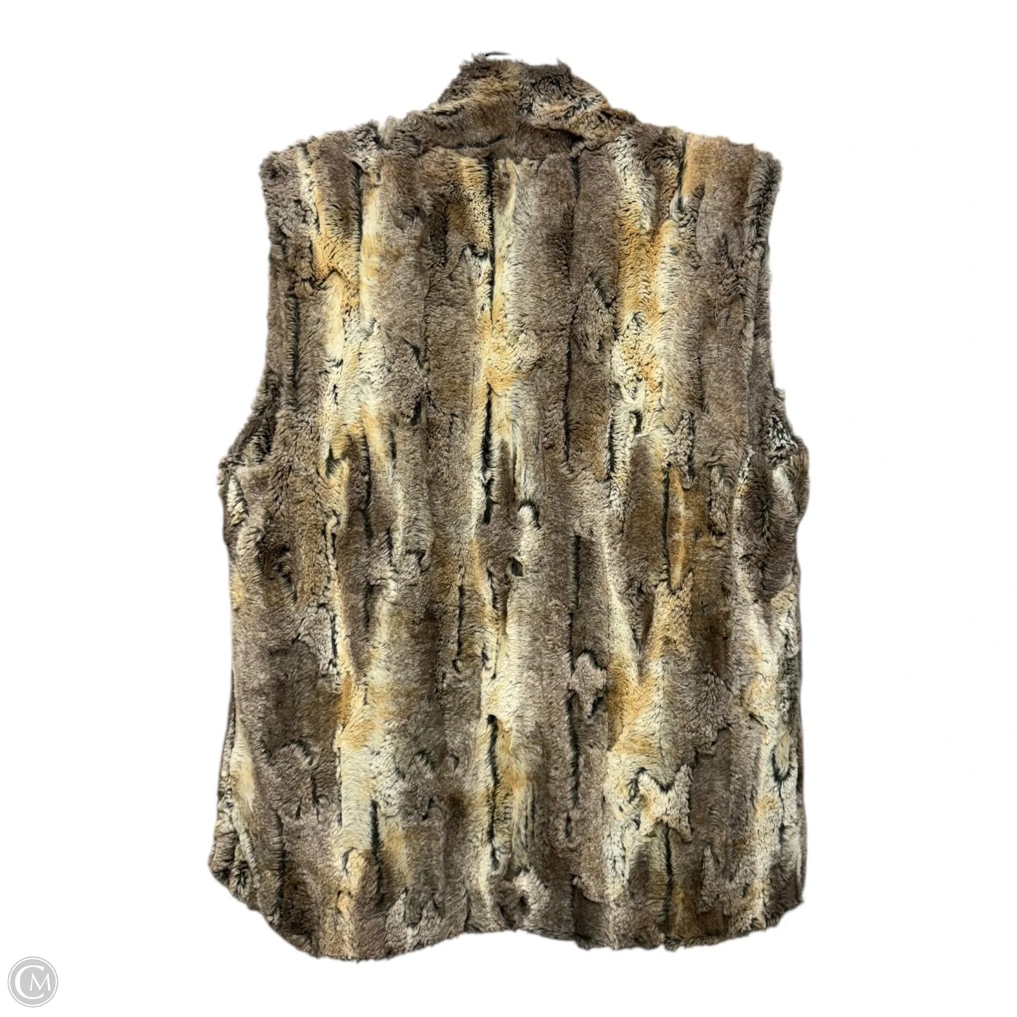 Vest Faux Fur & Sherpa By Cullen In Animal Print, Size: M