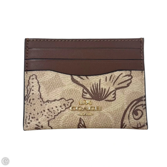 Shells Slim ID Card Case Wallet Designer By Coach, Size: Small