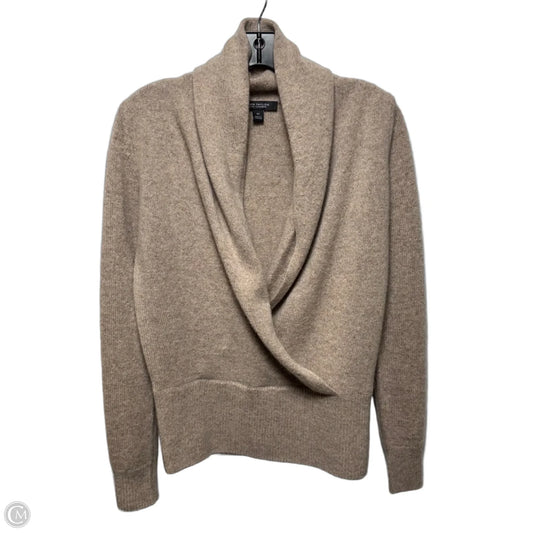 Wrap Collar Sweater Cashmere By Ann Taylor In Tan, Size: Xs