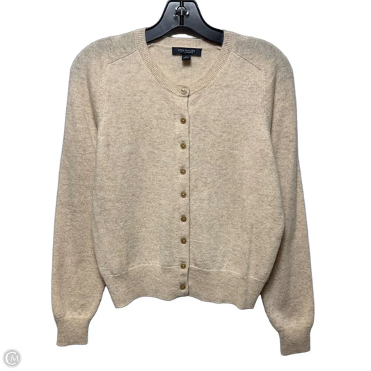 Sweater Cardigan Cashmere By Ann Taylor In Beige, Size: Xs