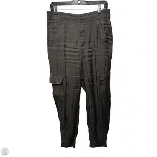 Satiny Cargo Jogger Pants By Anthropologie In Grey, Size: M