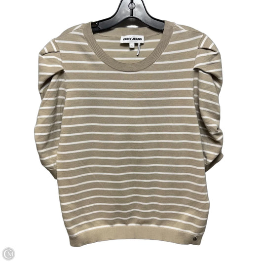 Knit Top Short Sleeve By Dkny In Striped Pattern, Size: Xl
