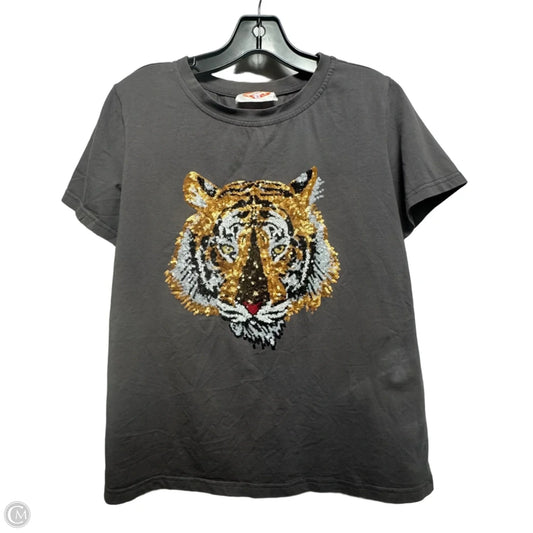 Top Short Sleeve By Sparkle City In Animal Print, Size: S