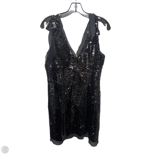 Sequin Embellished Mini Cocktail Dress By Aidan Mattox In Black, Size: 12