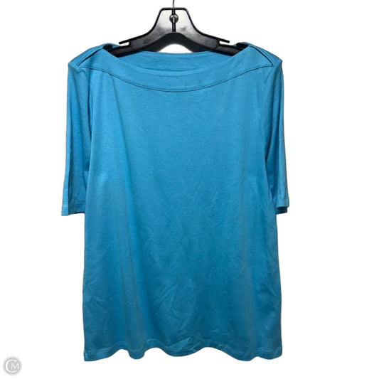 Top Short Sleeve By J. Jill In Aqua, Size: L