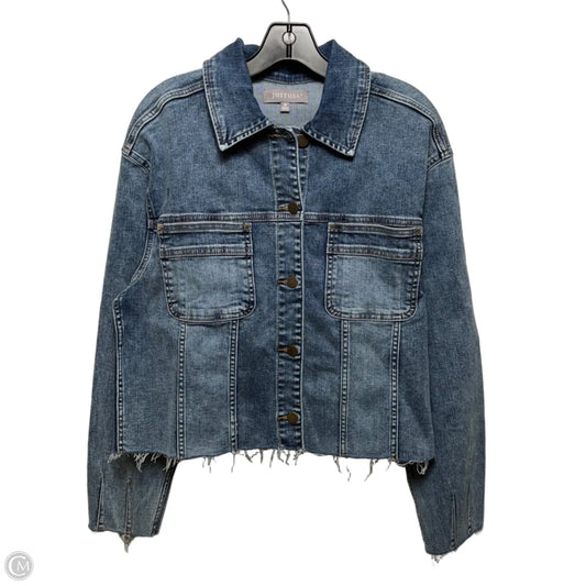 Jacket Denim By Just USA In Blue Denim, Size: M