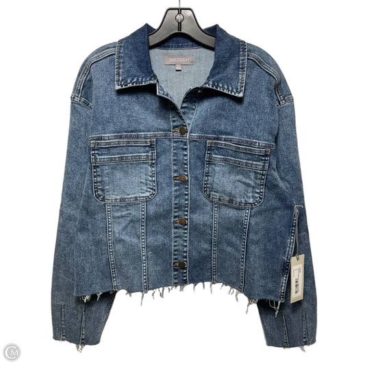 Jacket Denim By JustUSA In Blue Denim, Size: L