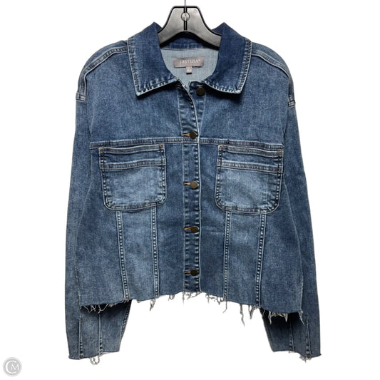 Denim Jacket By JustUSA In Blue Denim, Size: L
