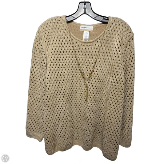 Sweater By Alfred Dunner In Tan, Size: 2x