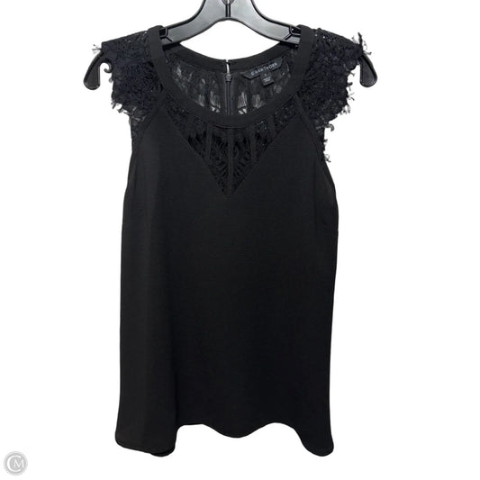 Lace Trim Top Sleeveless By Hawthorn In Black, Size: S