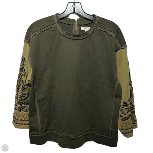 Top Long Sleeve By Madewell In Green, Size: M