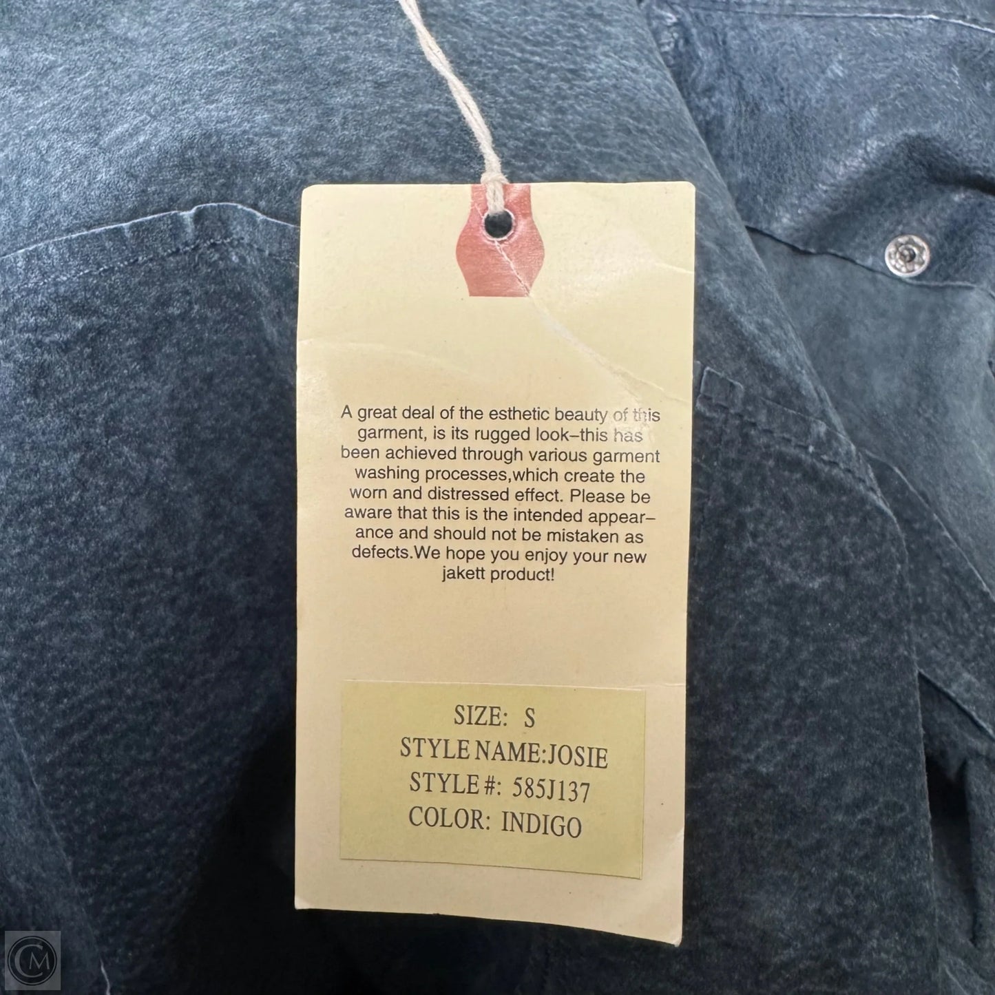 Josie Washed Leather Jacket Moto Leather By Jakett In Navy, Size: S